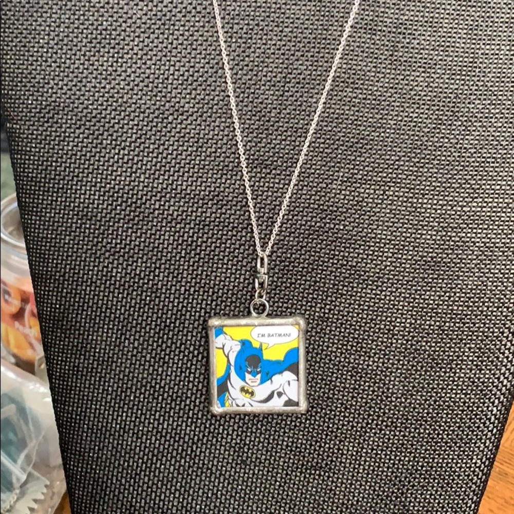 Batman comic necklace